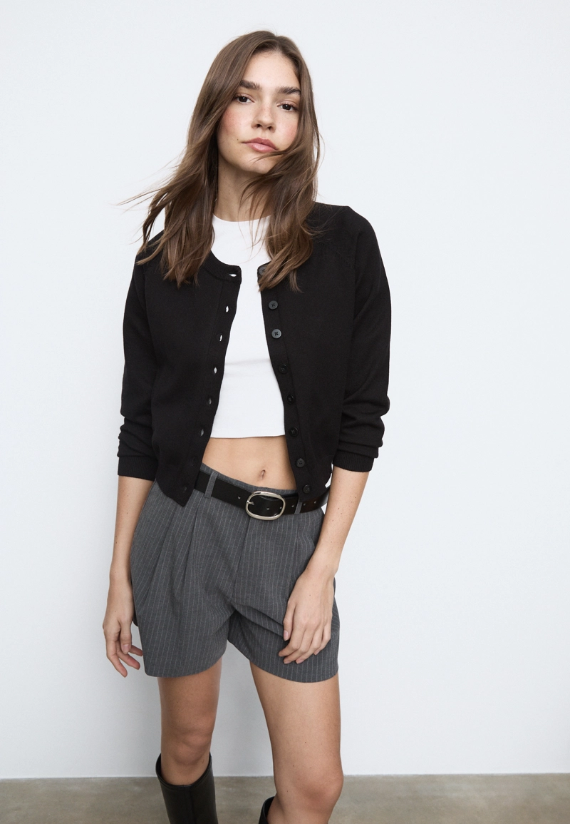 Трикотажный жакет на пуговицах с рукавами реглан