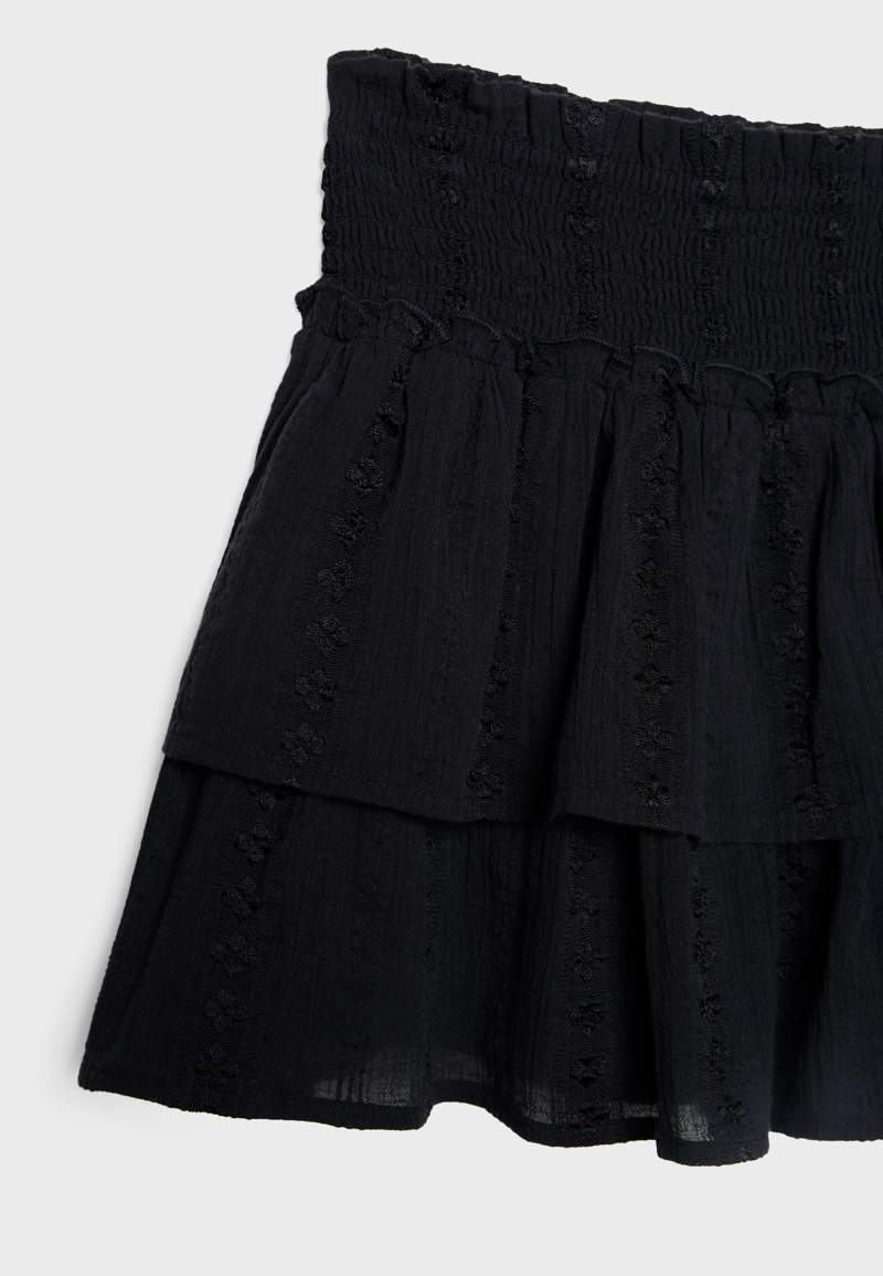 Брюки-юбка струящаяся с оборками