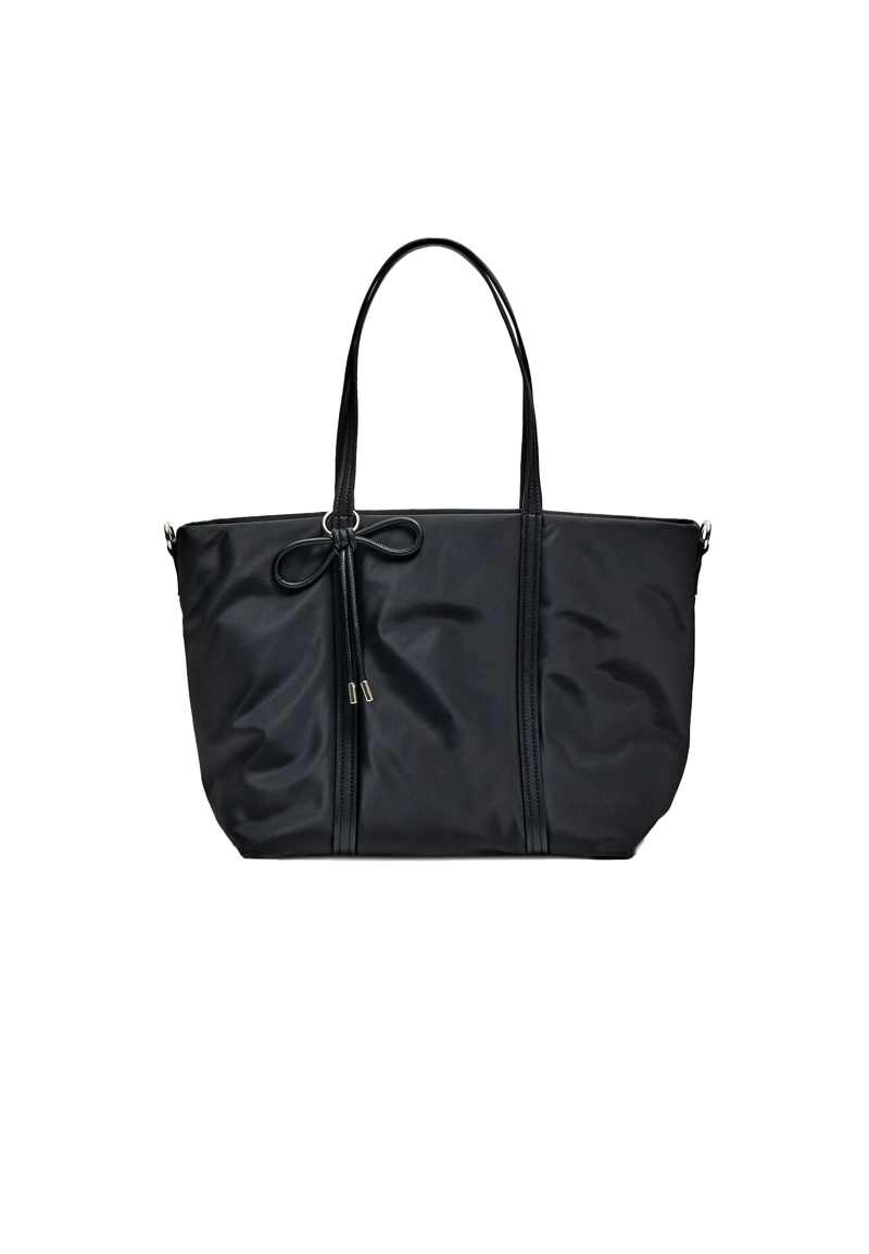 Тканая сумка-шопер с бантом