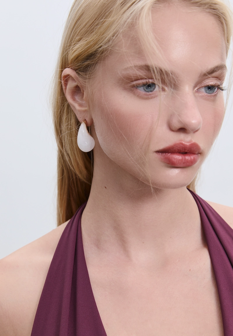 Набор из 2 серег: капли и кольца