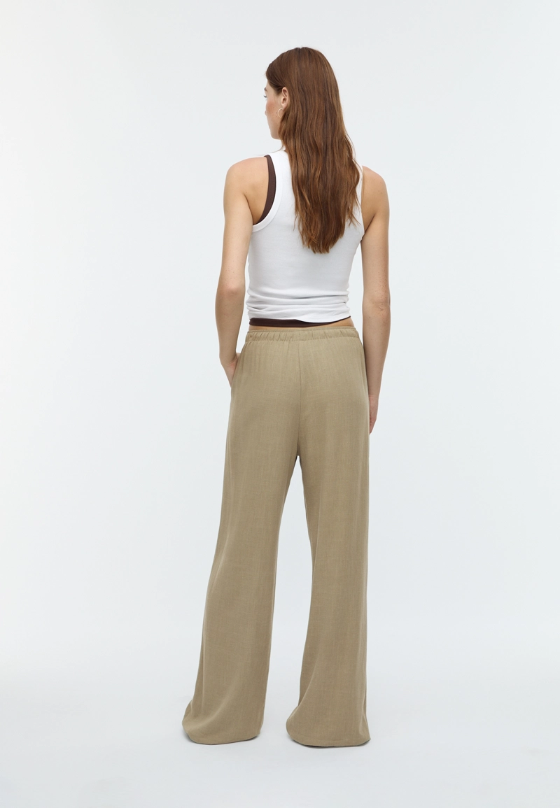 Струящиеся брюки с льном