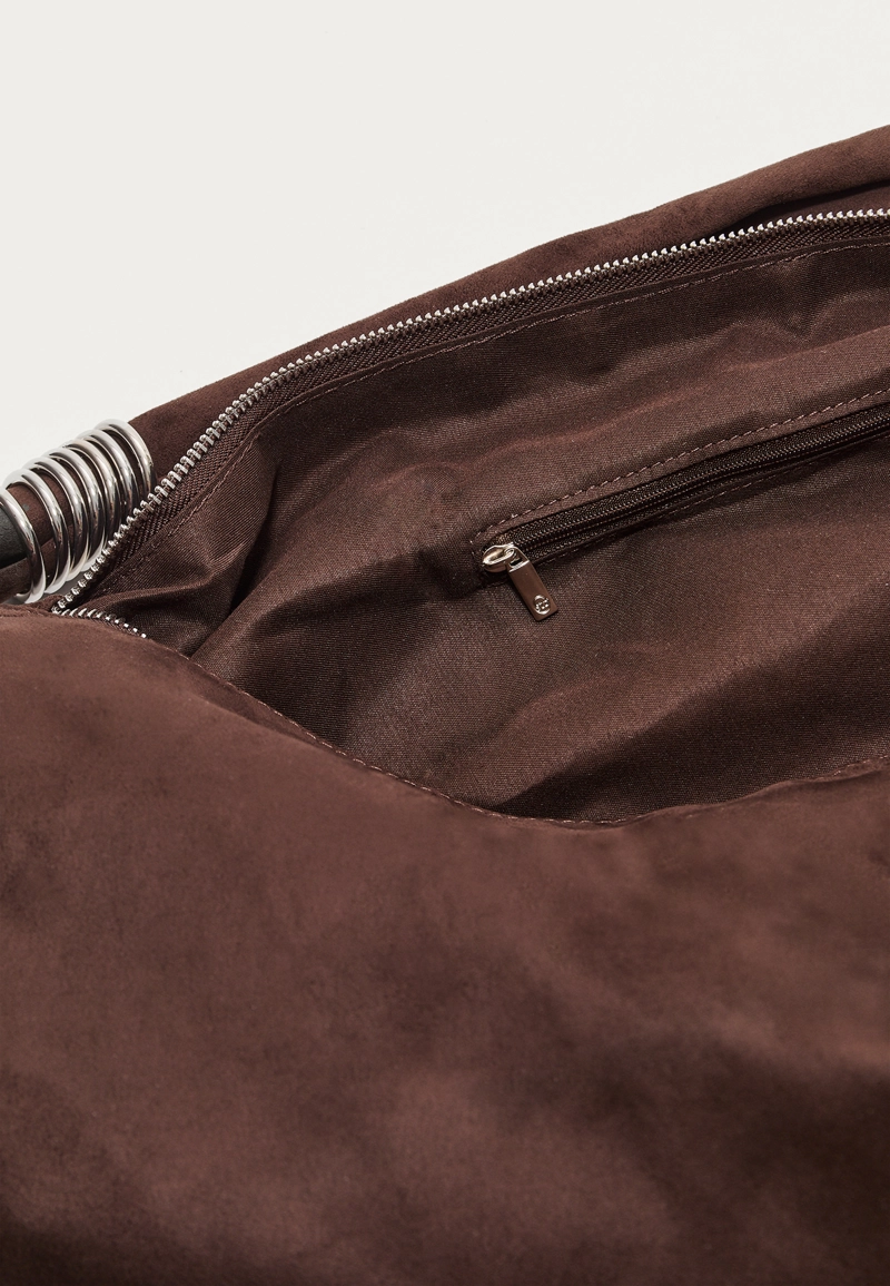 Сумка с кольцами из искусственной замши