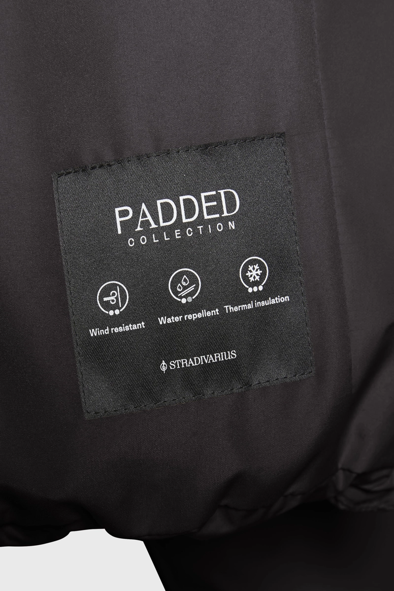 Стеганая куртка оверсайз с капюшоном