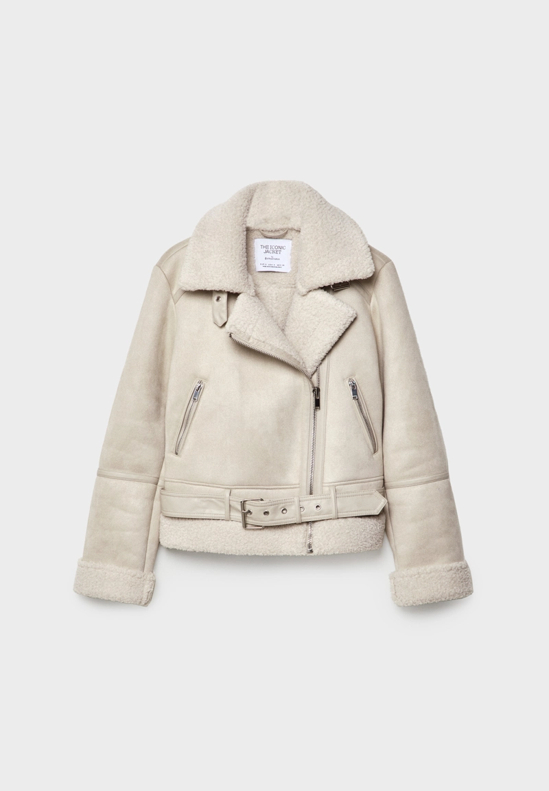 Двусторонняя байкерская куртка под замшу