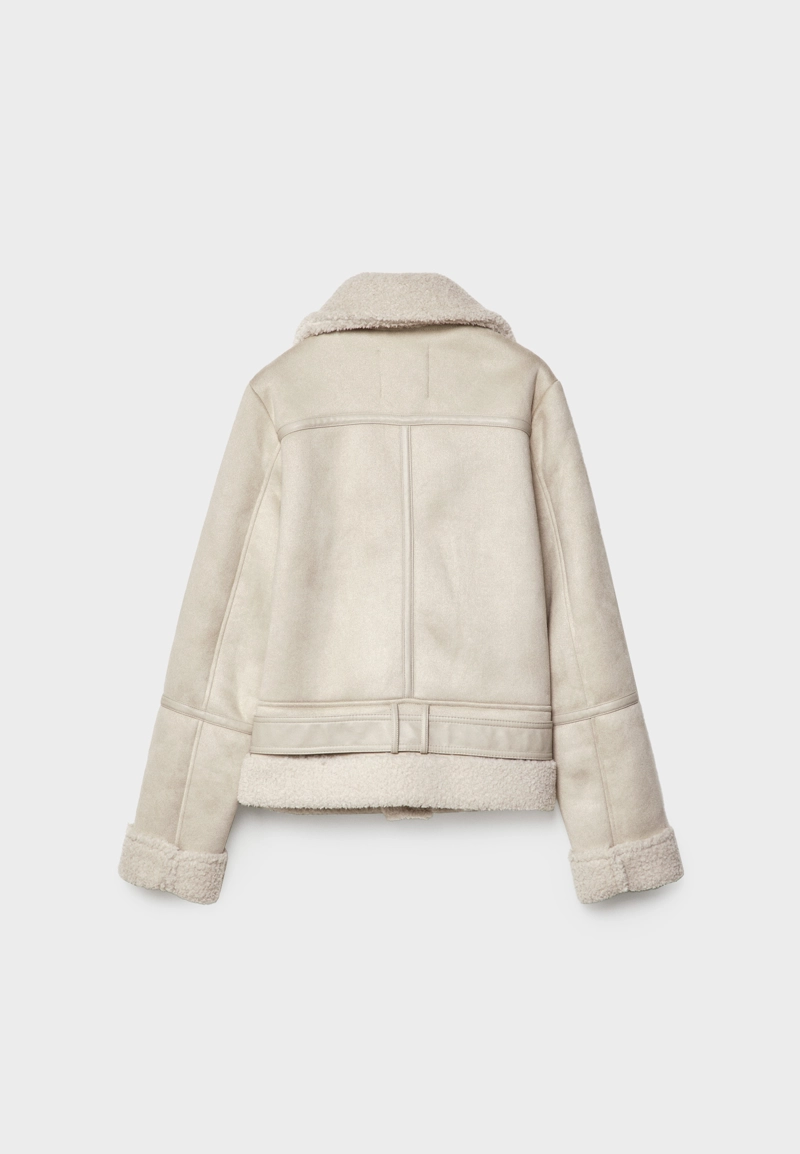 Двусторонняя байкерская куртка под замшу