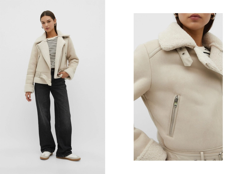 Двусторонняя байкерская куртка под замшу