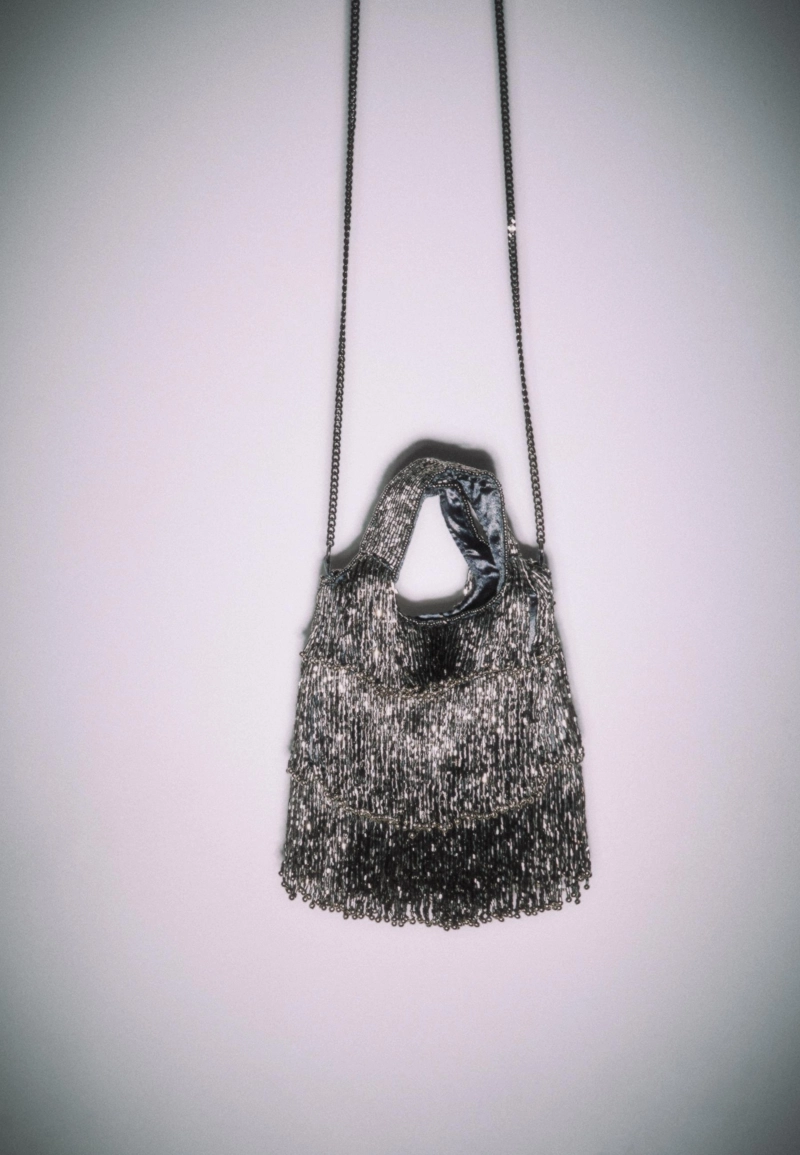 Сумка с бахромой и бусинами