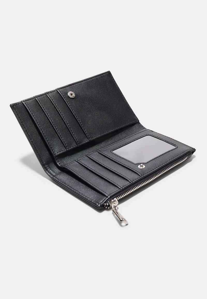 Удлиненный кошелек-кардхолдер с блестящей отделкой