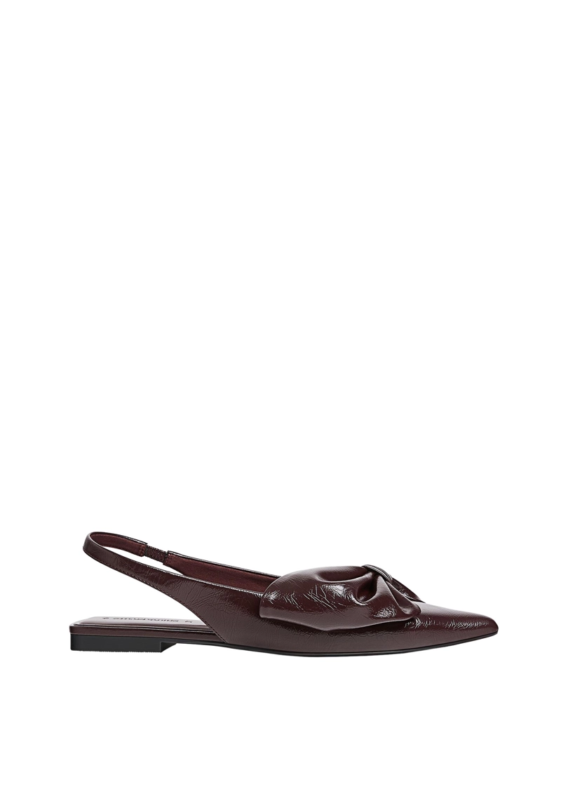 Туфли-лодочки без задника с бантом