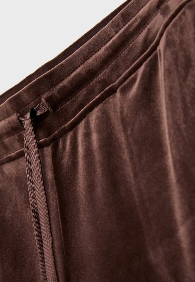 Бархатные брюки-джоггеры