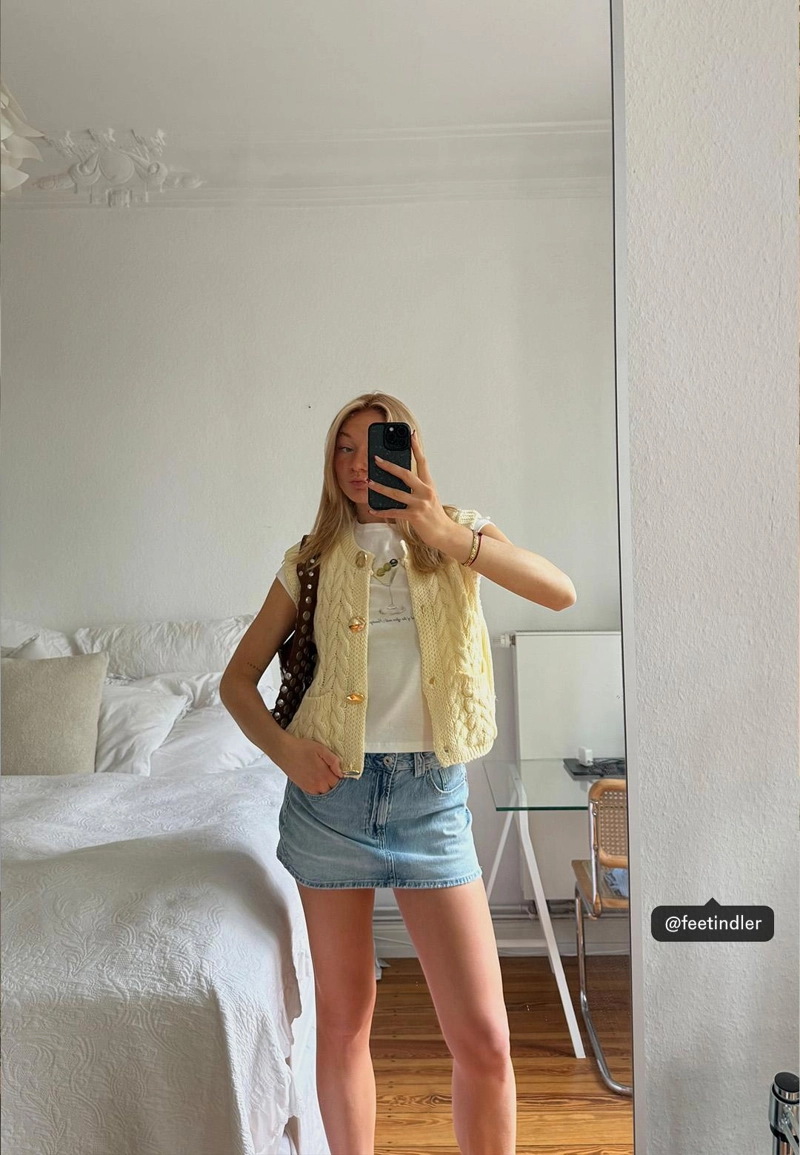 Джинсовая юбка-брюки D62