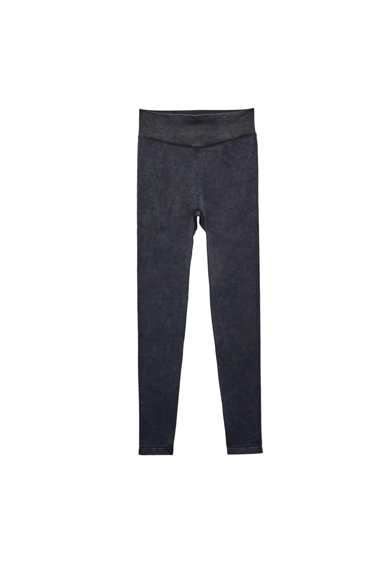 Легинсы с высокой посадкой и эффектом стирки