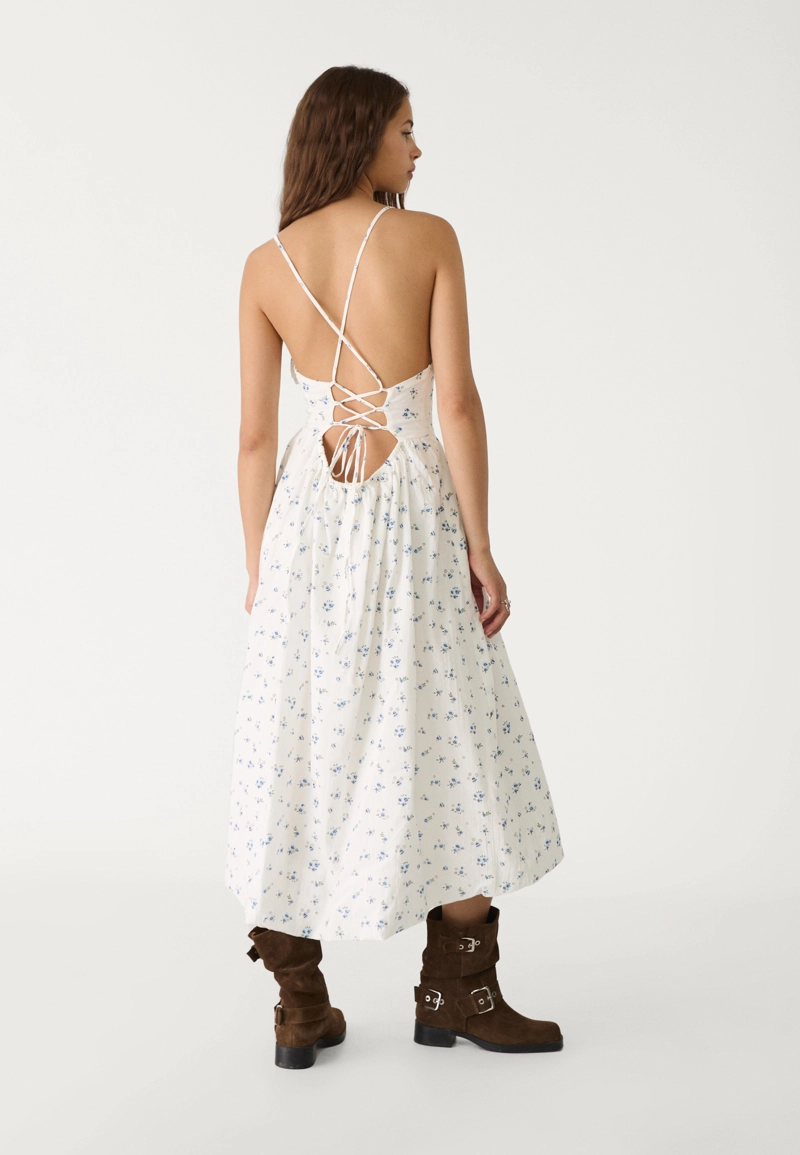 Длинное платье с принтом