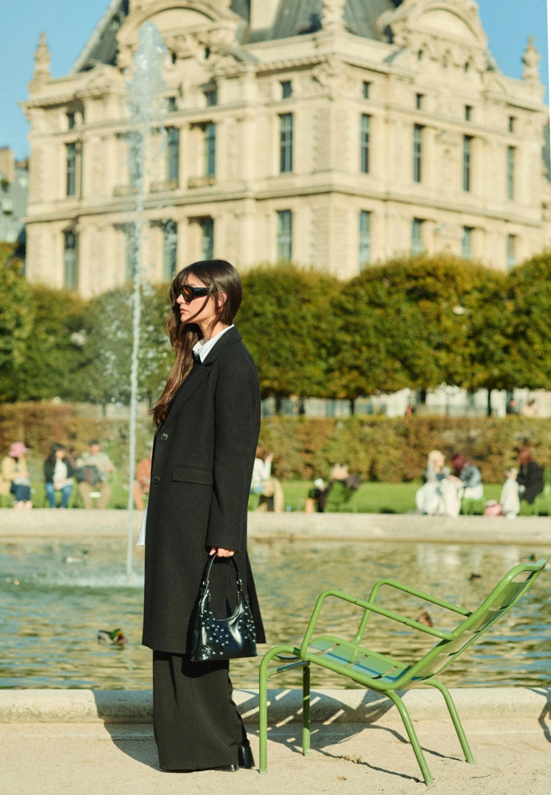 Длинное прямое пальто