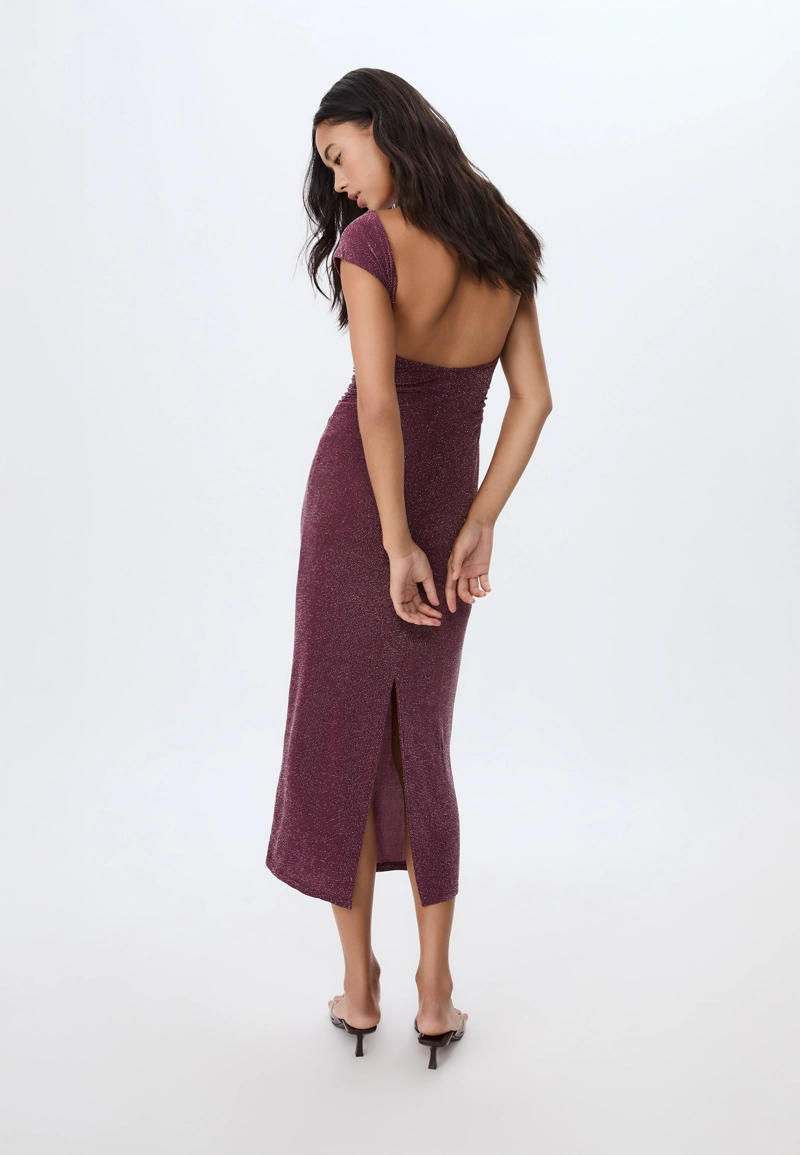 Платье миди с открытой спиной