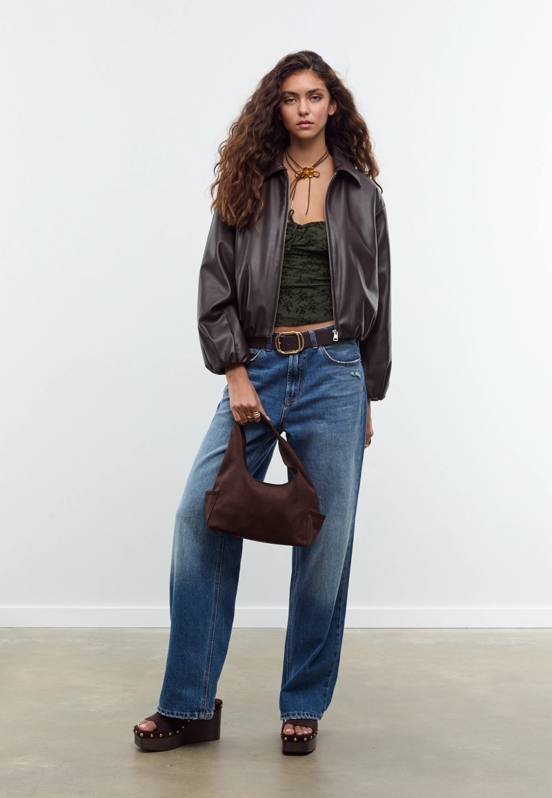 Топ на бретелях с принтом