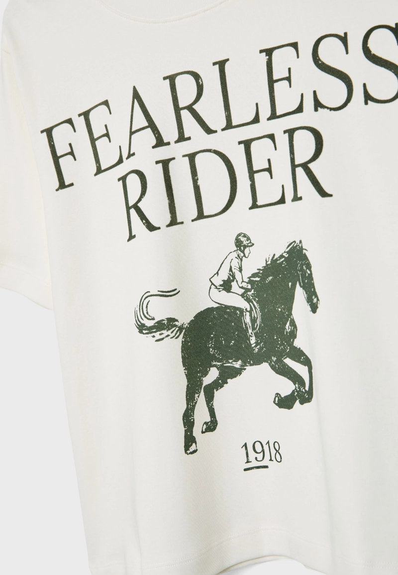 Футболка с флокированным принтом