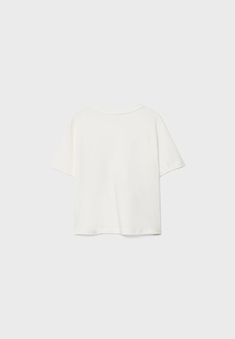 Футболка с флокированным принтом