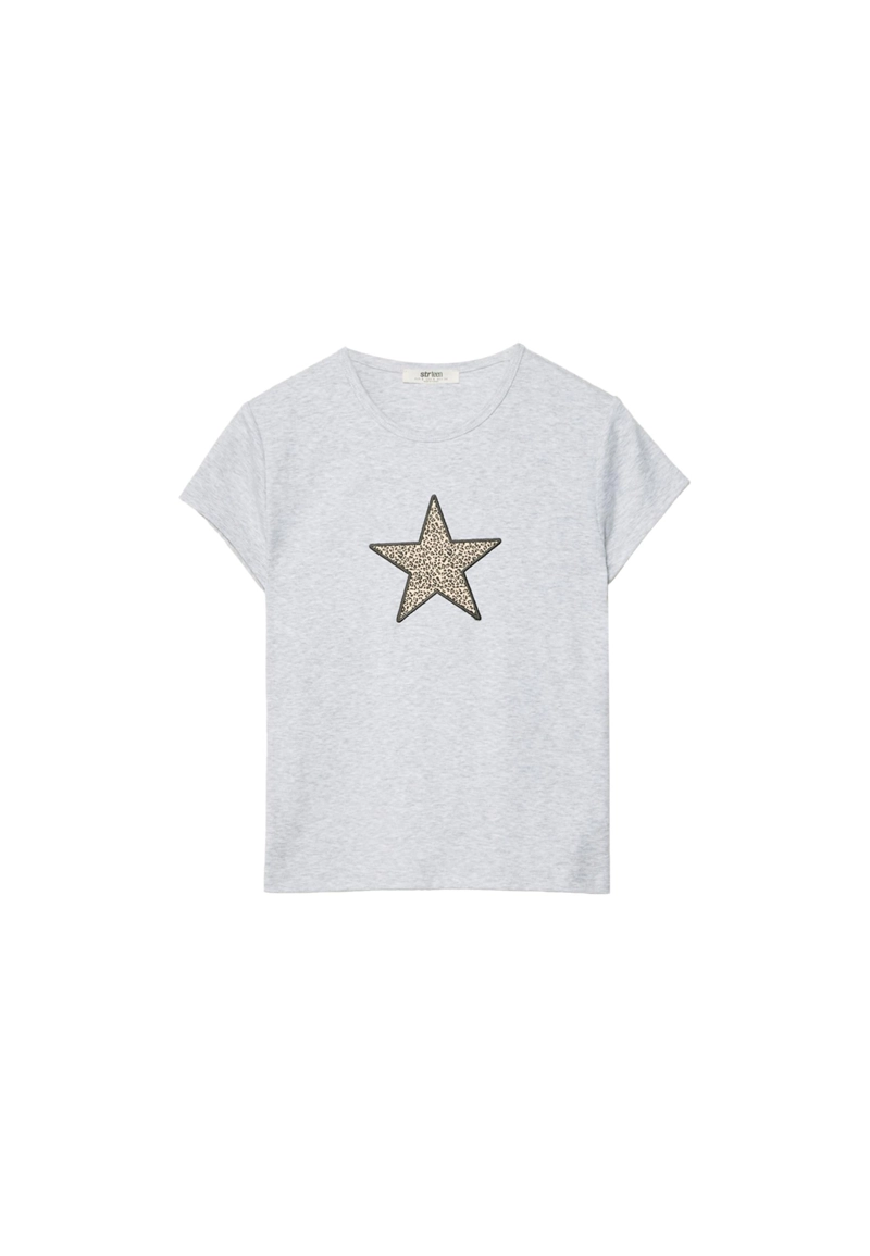 Футболка со звездой и леопардовым принтом