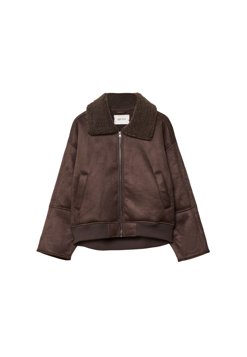 Двусторонняя куртка с комбинированным воротником