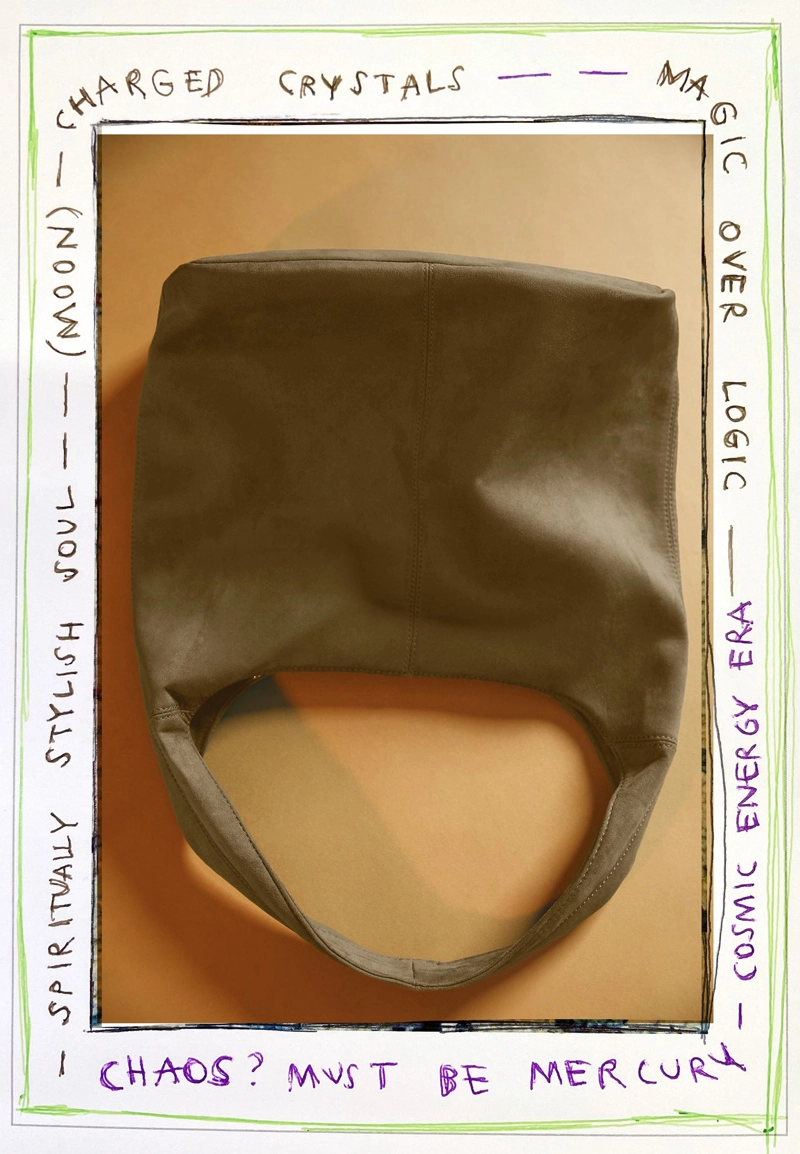 Сумка через плечо из искусственной замши