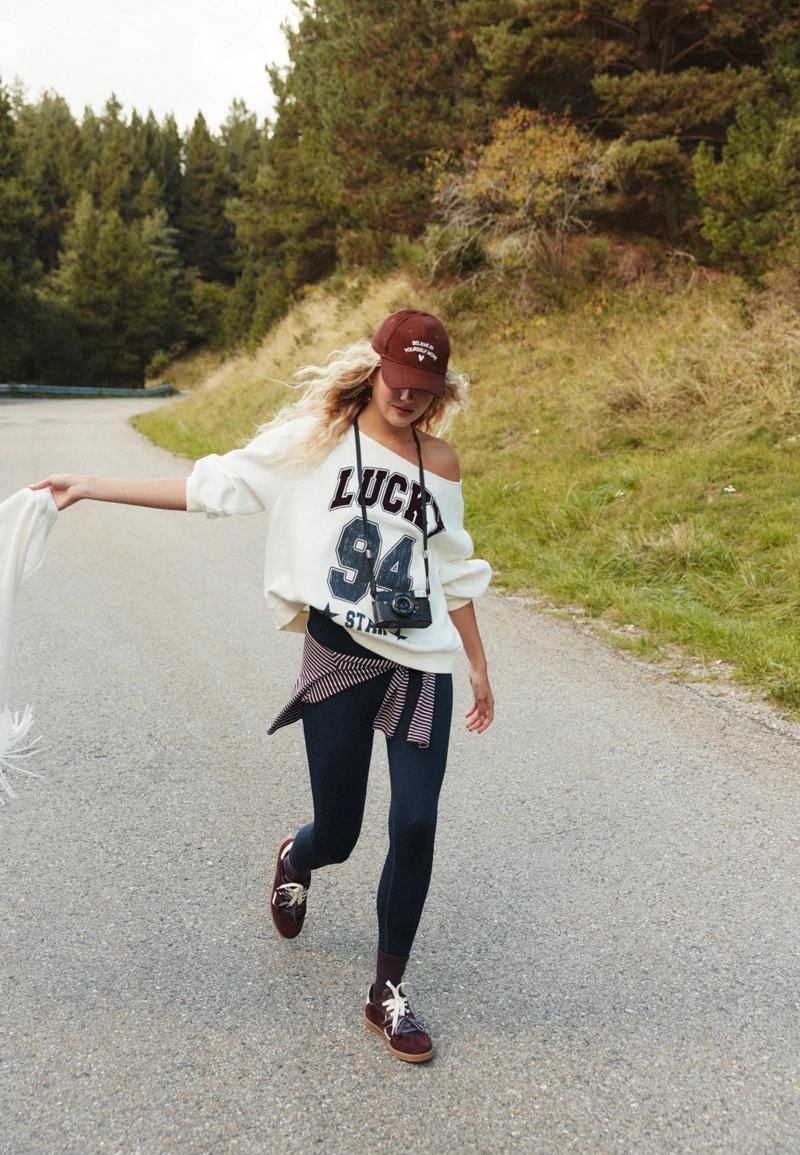 Асимметричная толстовка с принтом