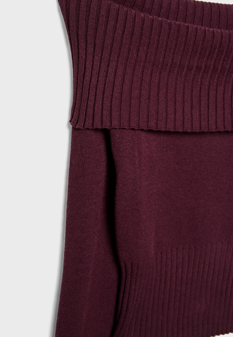 Вязаный джемпер с открытыми плечами