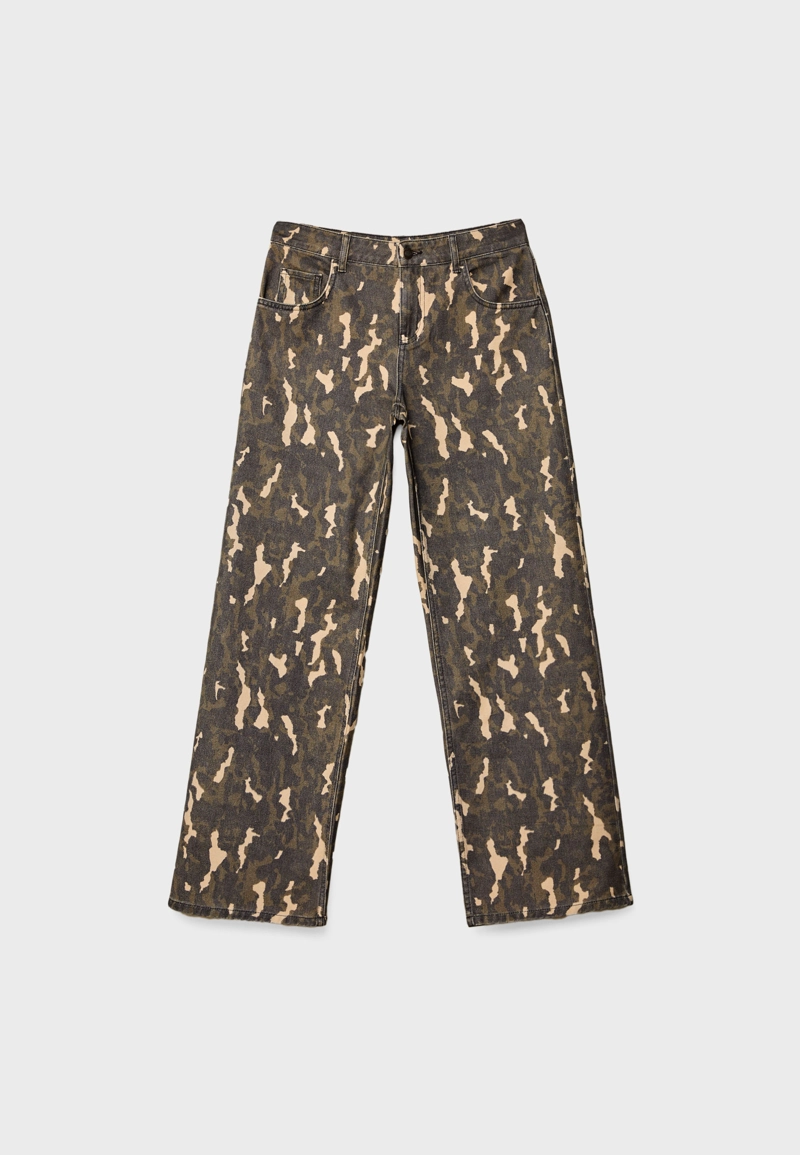 Брюки прямого кроя с принтом