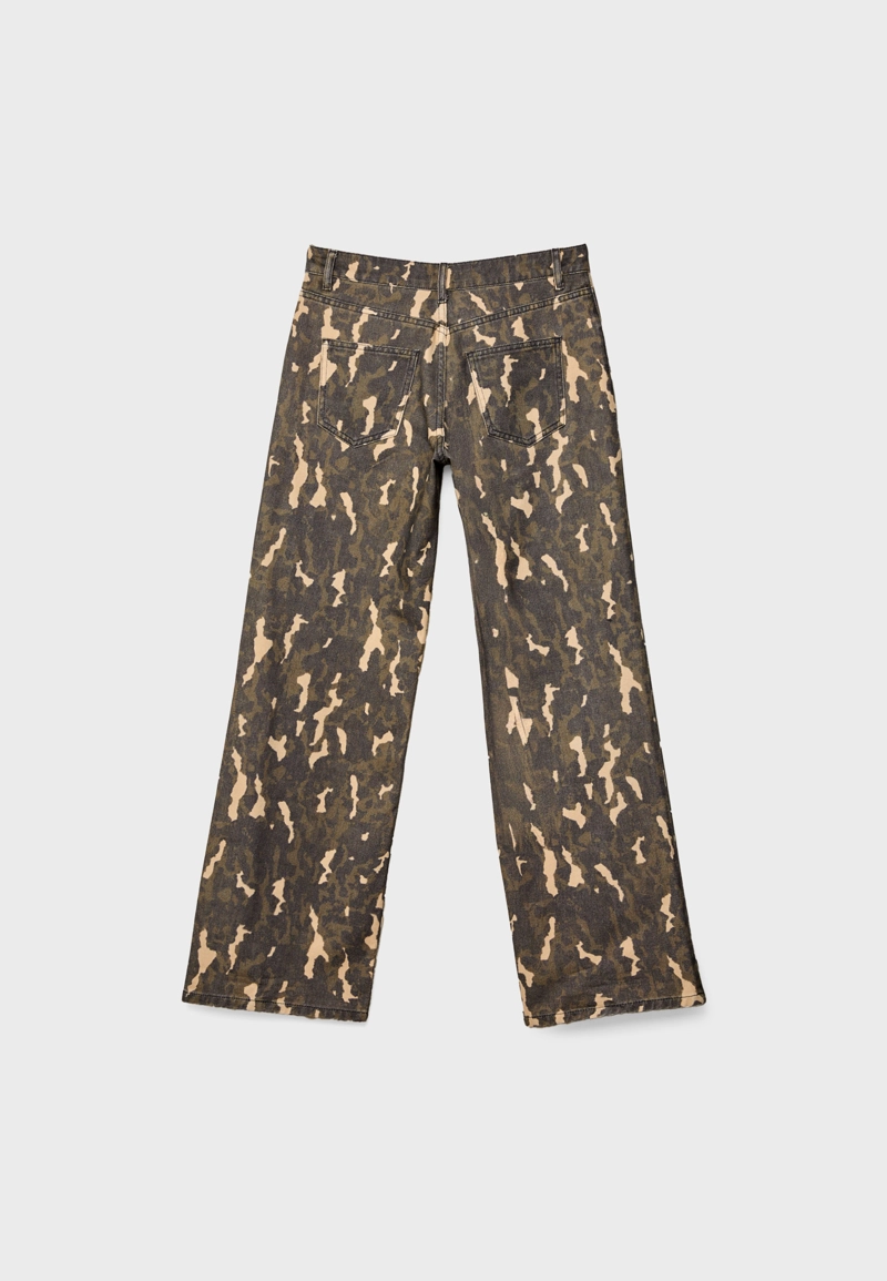 Брюки прямого кроя с принтом