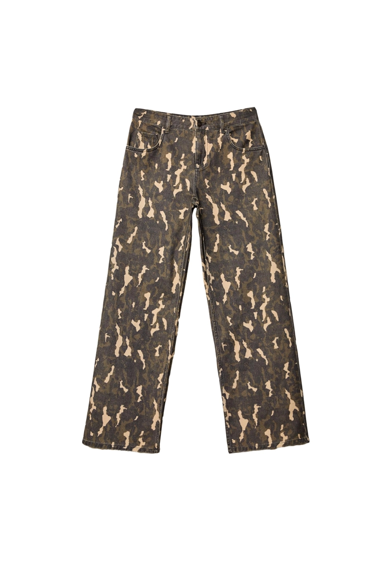 Брюки прямого кроя с принтом