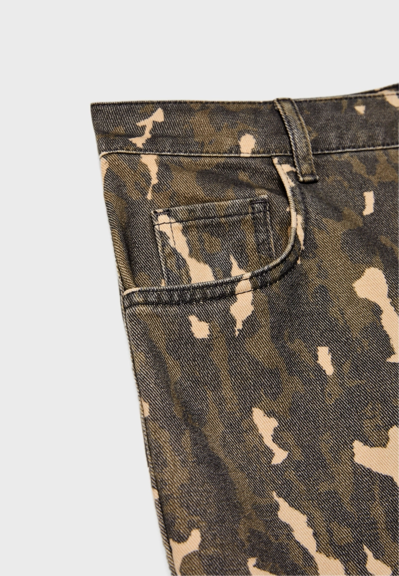 Брюки прямого кроя с принтом