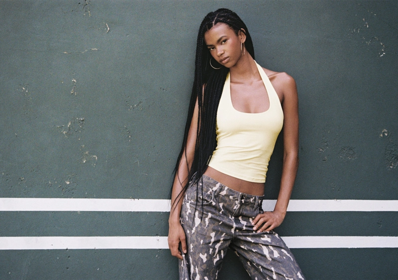 Брюки прямого кроя с принтом