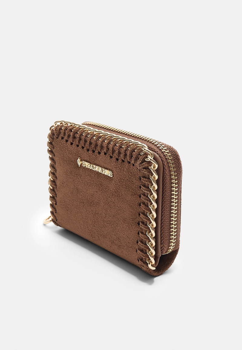 Кошелек на молнии с цепочкой