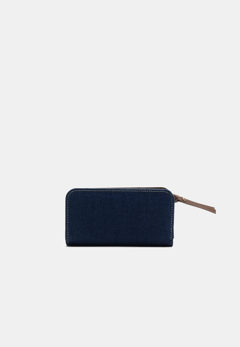 Джинсовый кошелек на молнии