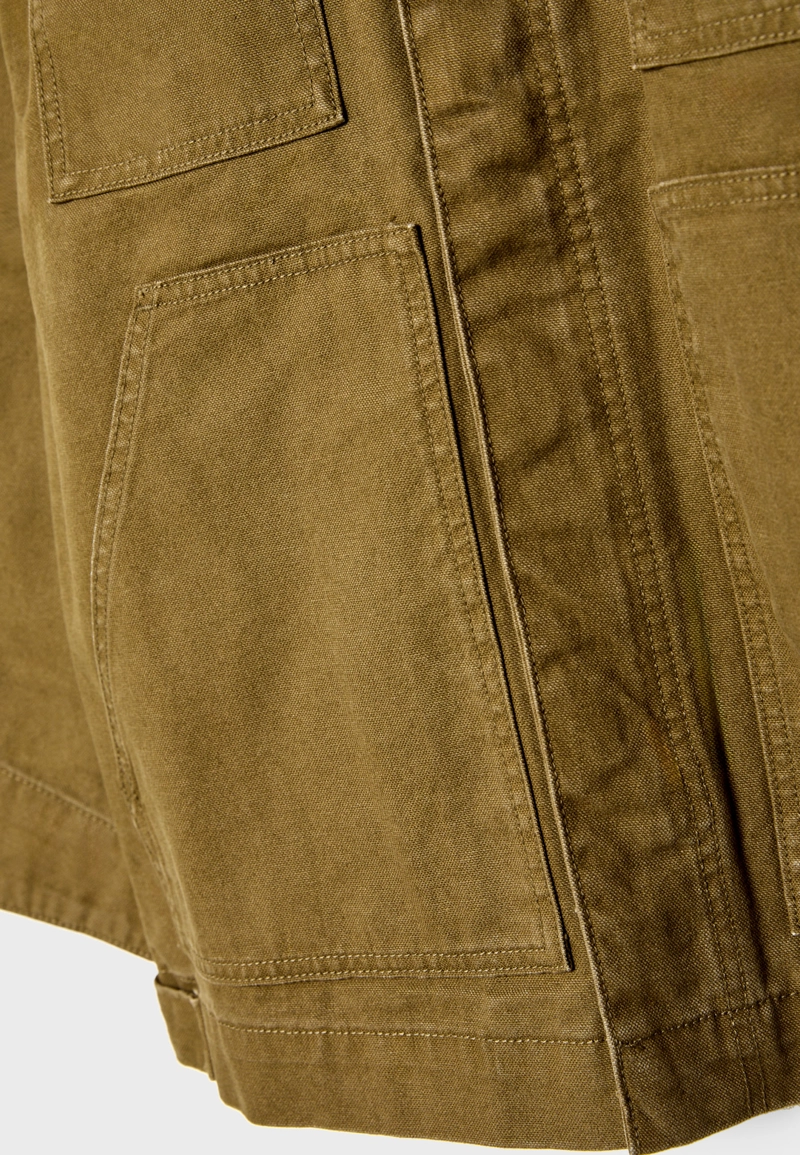 Комбинированная куртка с карманами