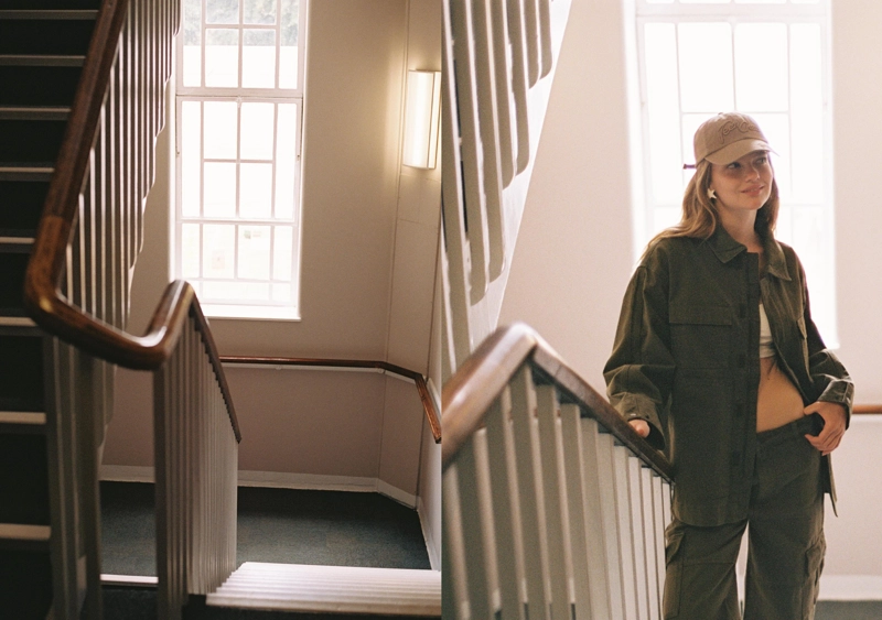 Комбинированная куртка с карманами