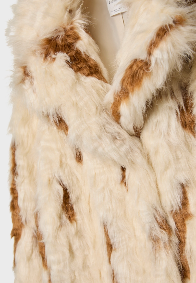 Куртка с контрастным искусственным мехом