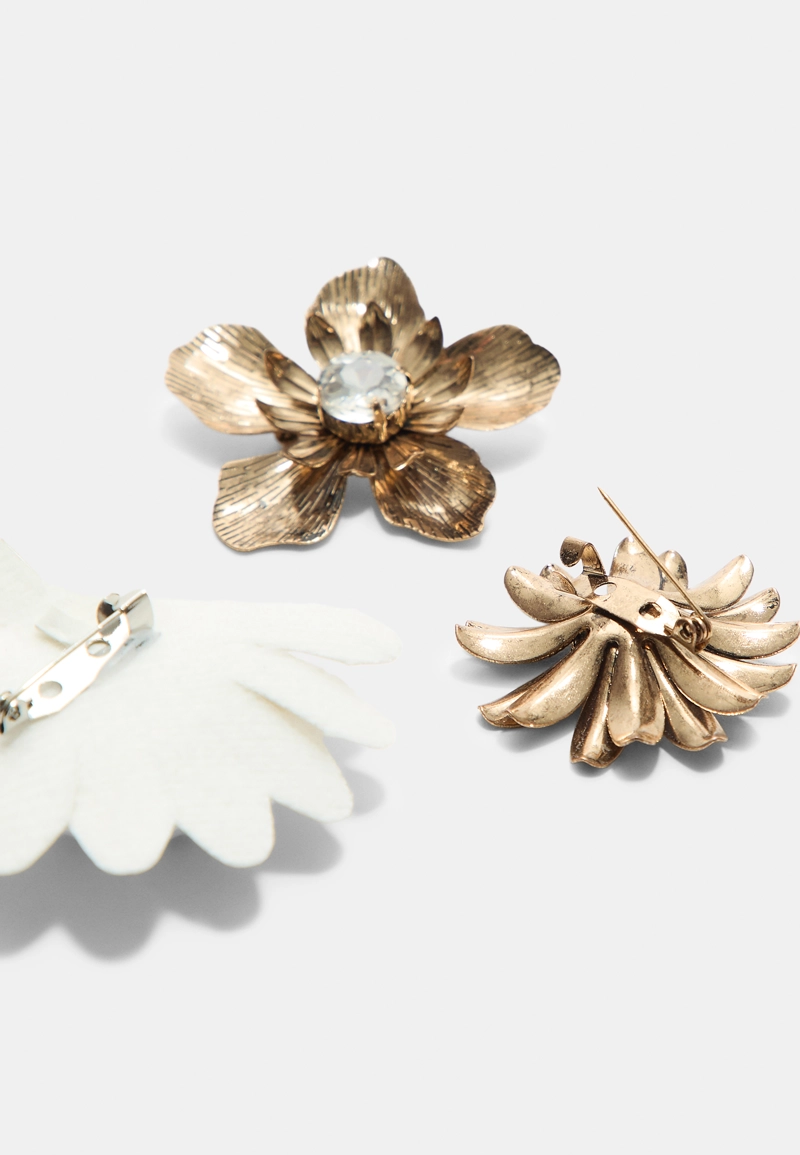 Набор из 3 цветочных заколок