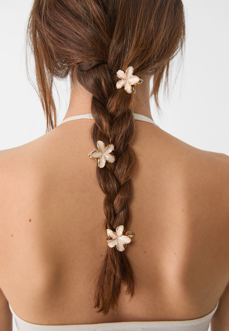 Набор из 6 мини-заколок с цветами