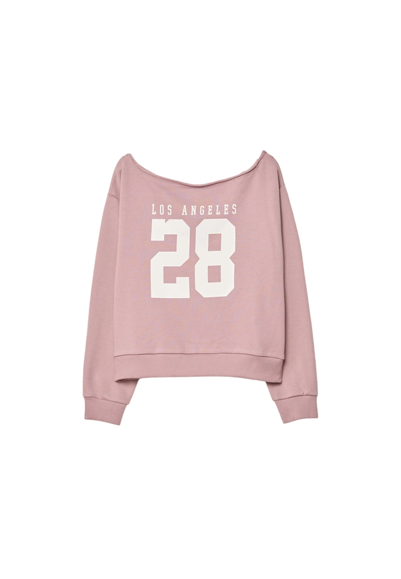 Толстовка с графическим вырезом на плече