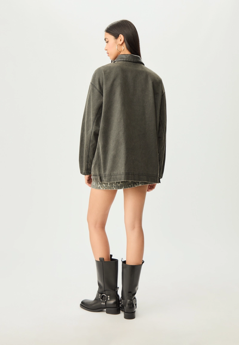 Куртка оверсайз с вощеным покрытием