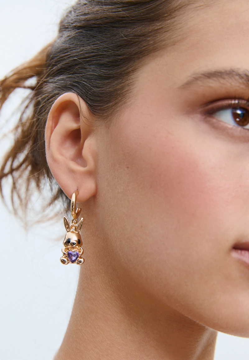 Набор из 2 пар серег с кроликами