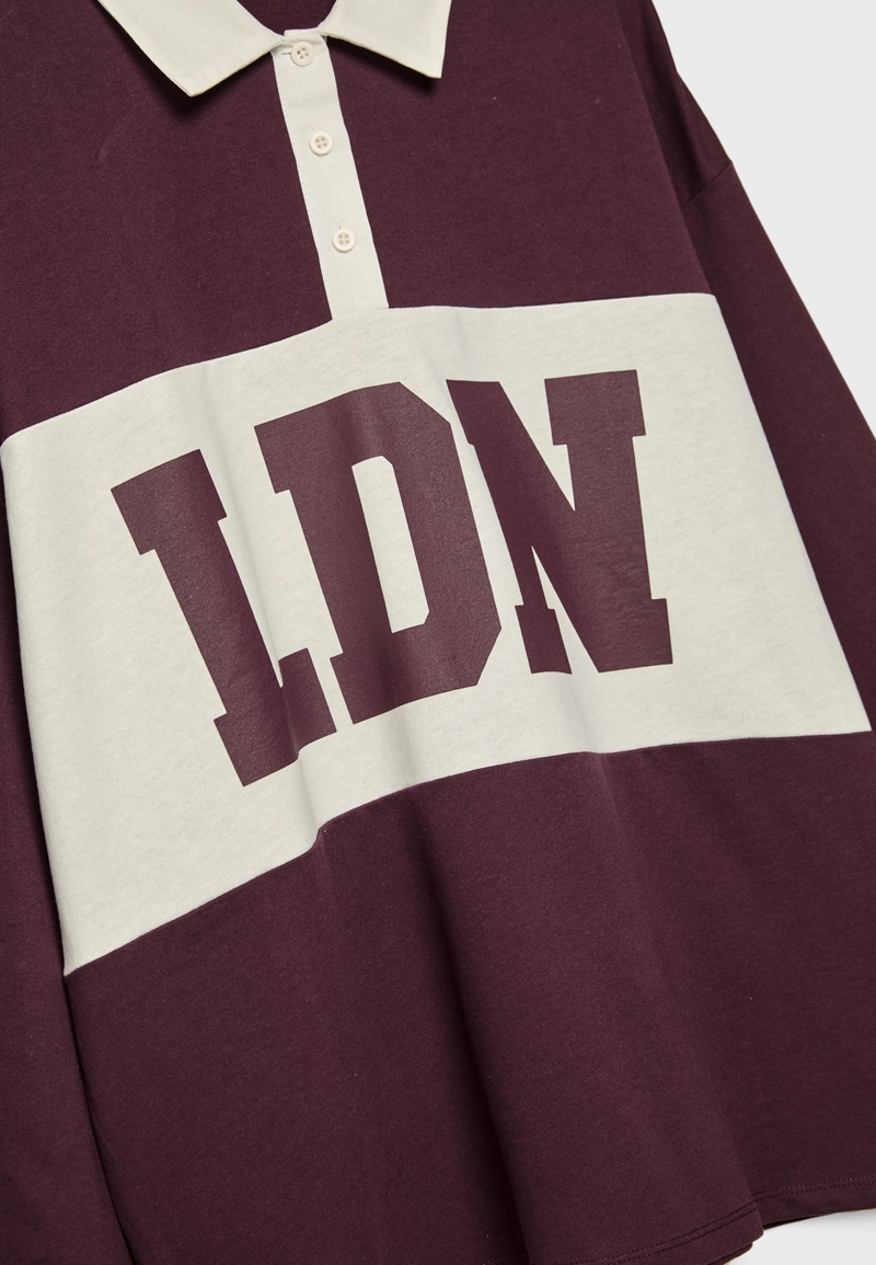 Толстовка-поло с принтом