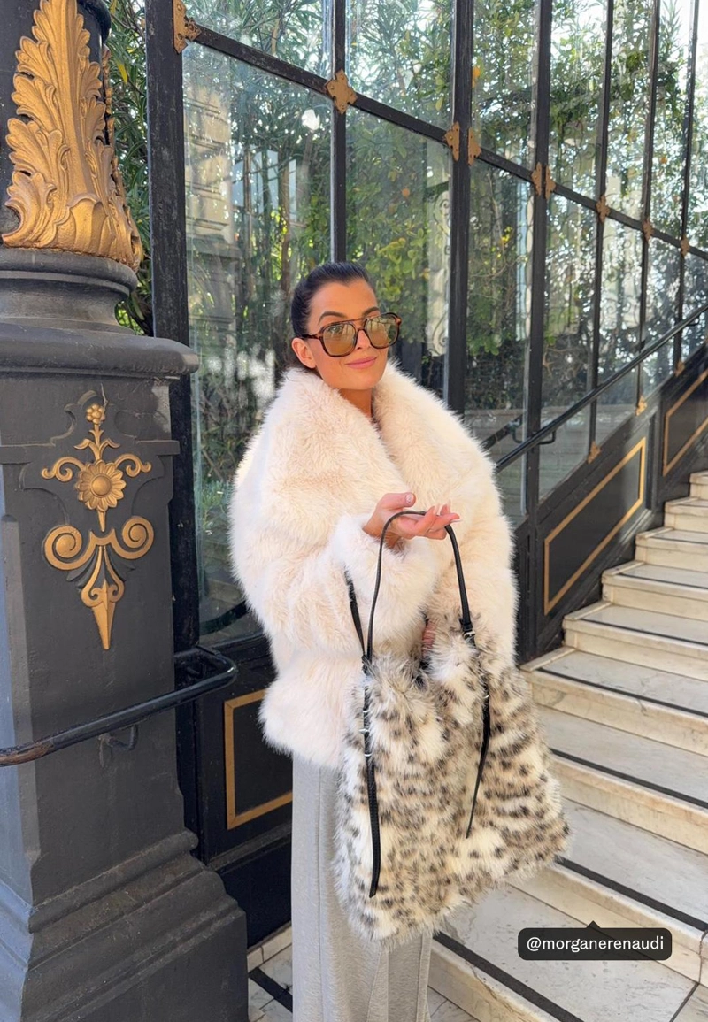 Укороченная куртка из искусственного меха