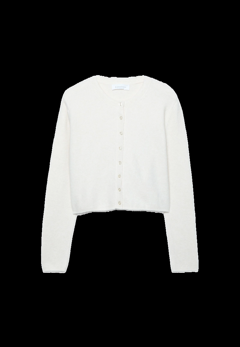 Вязаный кардиган с пуговицами из мягкой ткани