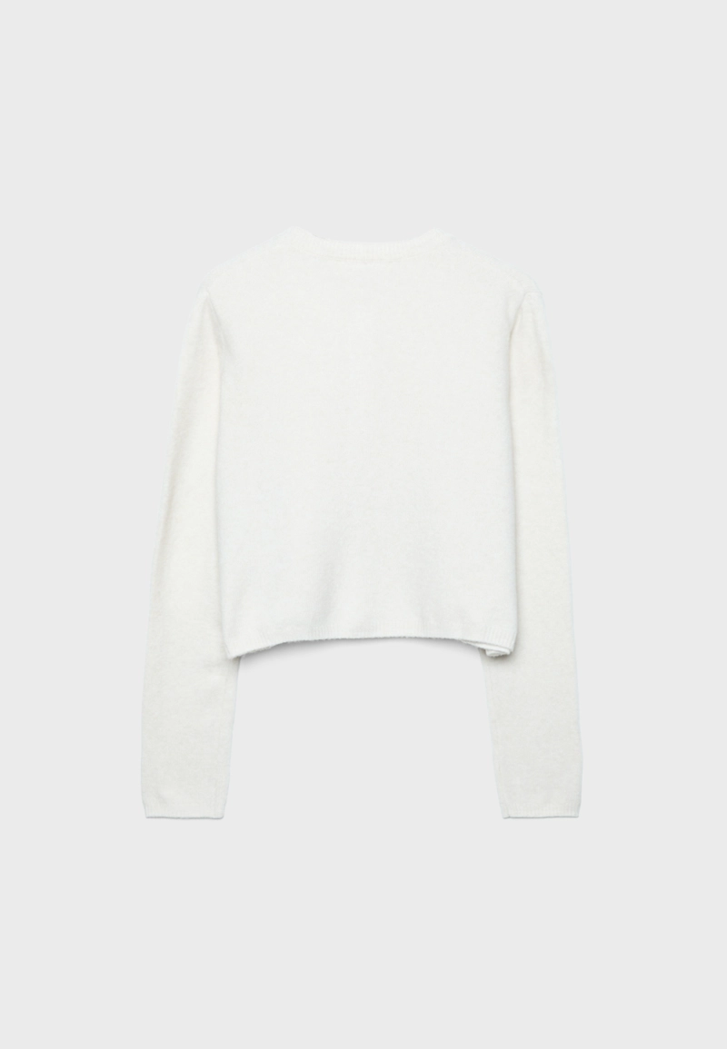 Вязаный кардиган с пуговицами из мягкой ткани