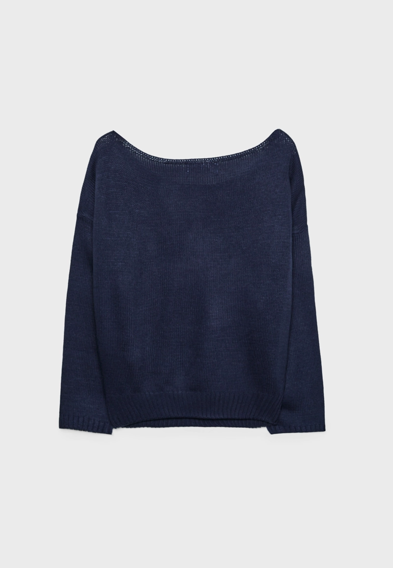 Асимметричный трикотажный джемпер со звездой