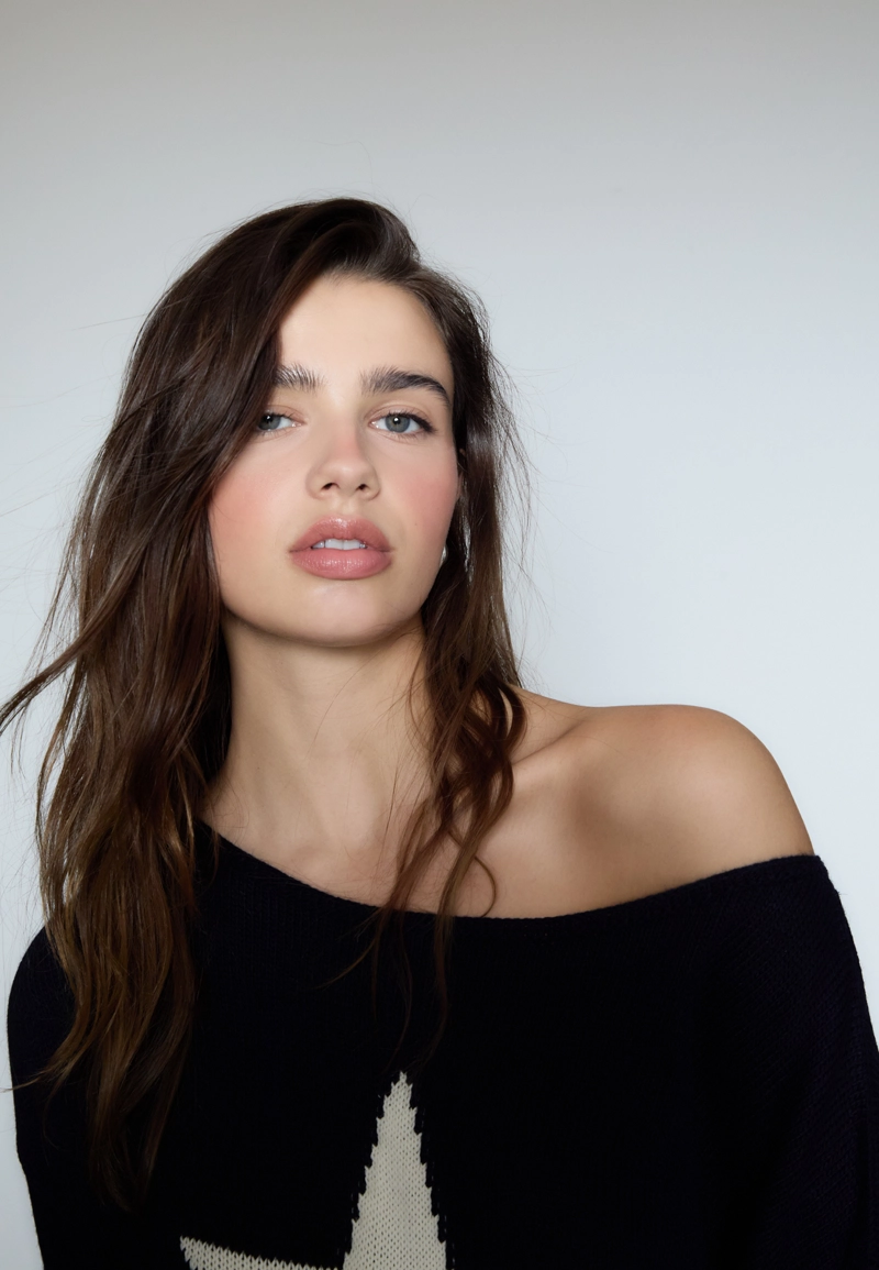 Асимметричный трикотажный джемпер со звездой