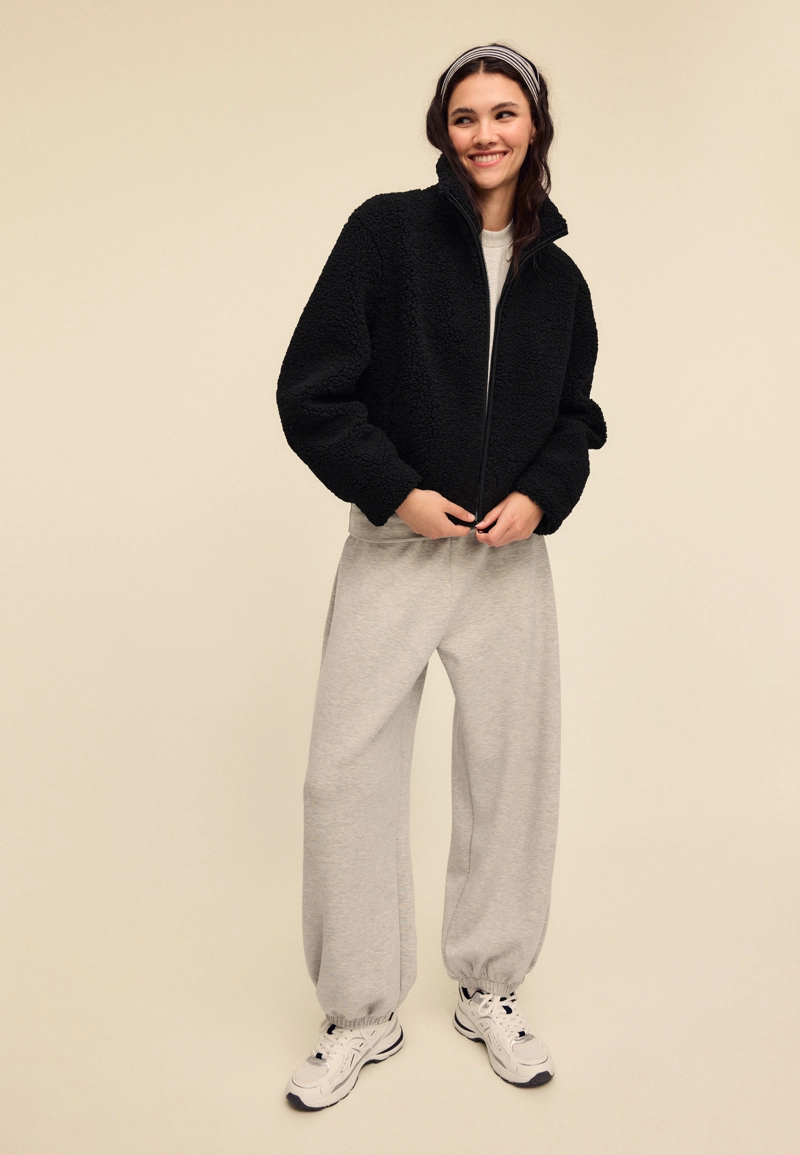 Куртка на молнии под искусственную овчину