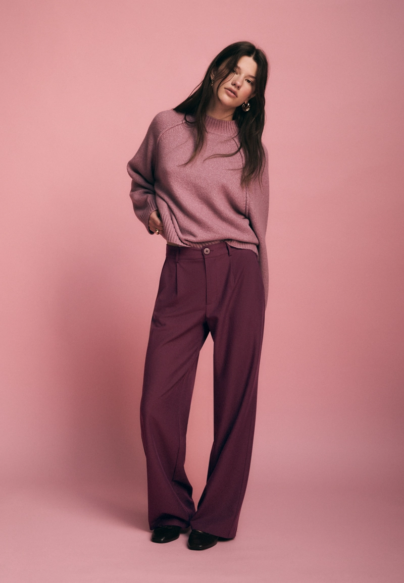 Прямые брюки под льняную ткань